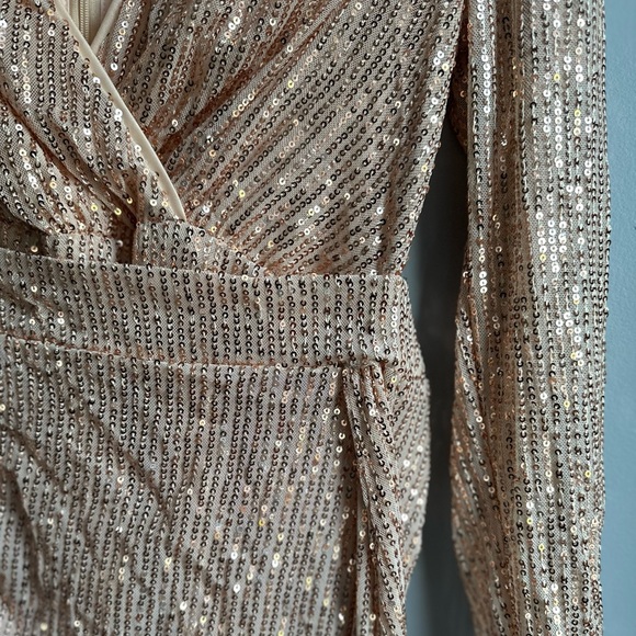 Eilly Bazar Draped Side Ruched Sequin Bodycon Dress - Picture 6 of 6